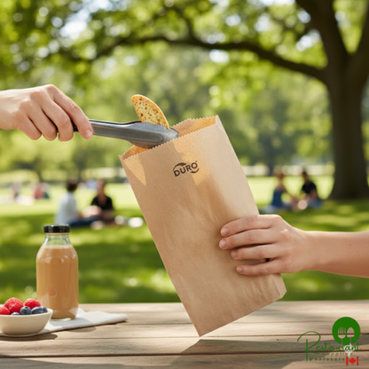 Duro 6" x 9" Brown Merchandise Bag - 1,000/Bundle