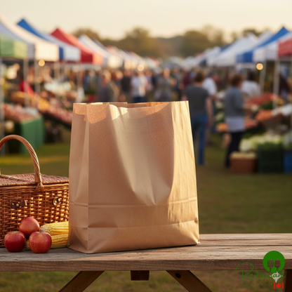 Duro 17" x 24" Brown Merchandise Bag - 500/Bundle