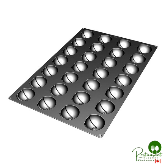 Silikomart Eclypse 28 Compartment Black Silicone Baking Mold - 2 3/4" x 1 7/16" Cavities SQ043