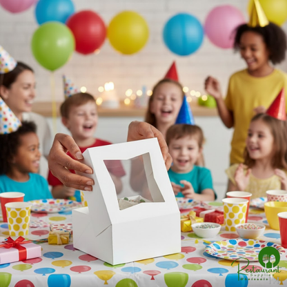 Southern Champion 6" x 6" x 3" White Window Pie / Bakery Box - 200/Case