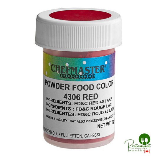 Chefmaster Red Dry Powder Food Color 3 Gram - 12/Case