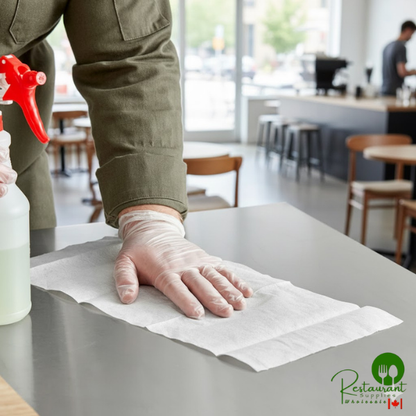 Tork Cleaning Cloth 8" x 16" White Heavy-Duty Wiper W24 - 1,000/Case