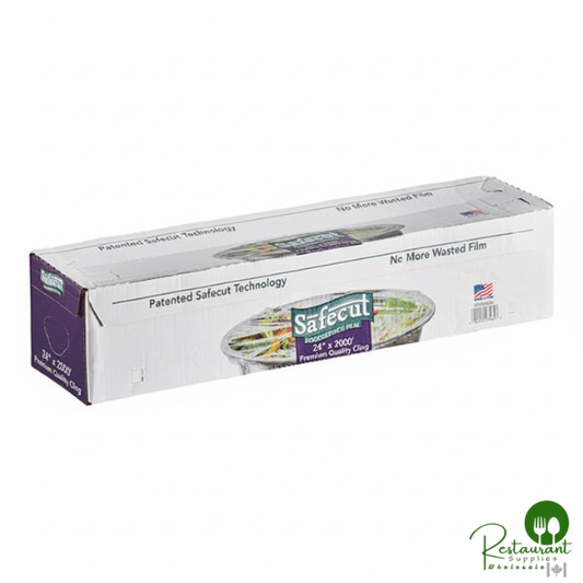 Safecut 24" x 2000' Premium Foodservice Film with Slide Cutter By Prime - 2/Case