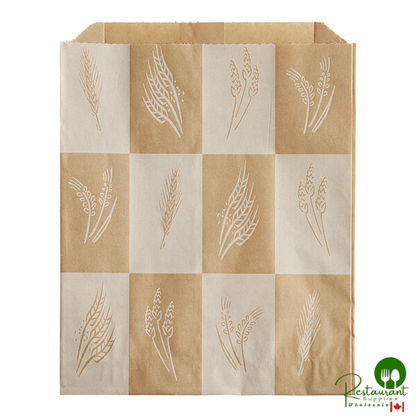 Bagcraft EcoCraft 6" x 8" Grease-Resistant Artisan Sandwich Bag - 1,000/Case