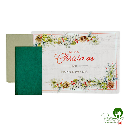 Hoffmaster 856795 10" x 14" Holiday Placemat Combo Pack - 250/Case