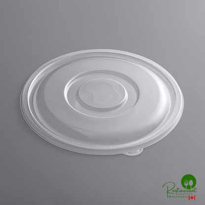 Clear PET Plastic Flat Lid for 160 oz. Round Bowls By Prime - 25/Case