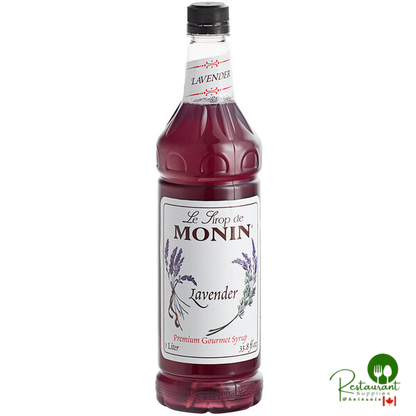 Monin Premium Lavender Flavoring Syrup 1 Liter - 4/Case