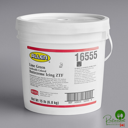 Rich's Allen Lime Green Buttrcreme Icing - 15 lb. Pail