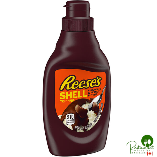 REESE'S 7.25 fl. oz. Chocolate and Peanut Butter Shell Topping - 6/Case