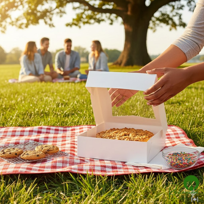 Southern Champion 8" x 8" x 2 1/2" White Window Pie / Bakery Box - 200/Case