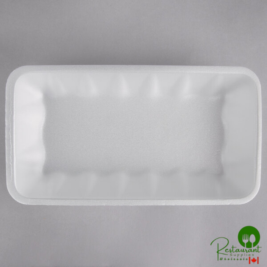 CKF 88141 (#10K) White Foam Meat Tray 10 3/8" x 5 5/8" x 2" - 250/Case