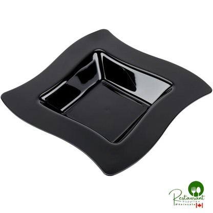 Fineline Wavetrends 112-BK Black Plastic Bowl 12 oz. - 120/Case