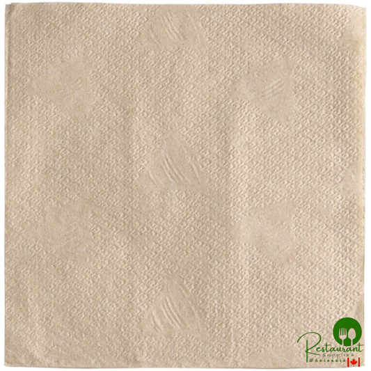 12" x 12" Natural Kraft 1/4 Fold Luncheon Napkin - 6,000/Case