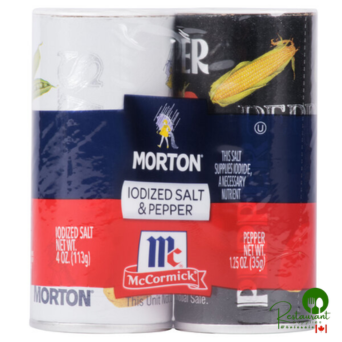 Morton Disposable Salt and Pepper Shaker Set - 12/Case