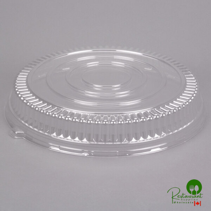 Fineline Platter Pleasers 9801-LL 18" Clear PET Plastic Round Low Dome Lid - 25/Case