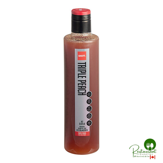 SHOTT Triple Peach Real Fruit Concentrated Flavoring Syrup 1 Liter - 6/Case