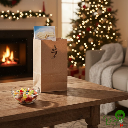 Duro Husky Dubl Life 3 lb. Heavy Duty Natural Kraft Bag - 400/Bundle