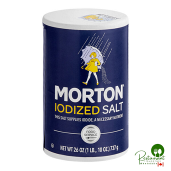 Morton Iodized Salt 26 oz. - 24/Case