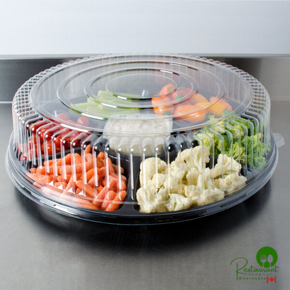 Fineline Platter Pleasers 9801-L 18" Clear PET Plastic Round High Dome Lid - 25/Case
