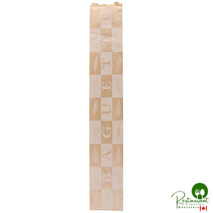 Bagcraft Packaging 300869 4 1/2" x 2 1/2" x 28" EcoCraft Printed Baguette Bag - 1,000/Case