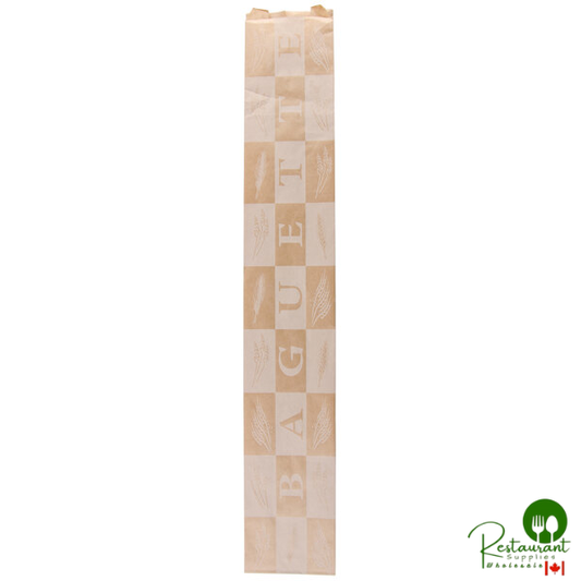 Bagcraft Packaging 300869 4 1/2" x 2 1/2" x 28" EcoCraft Printed Baguette Bag - 1,000/Case