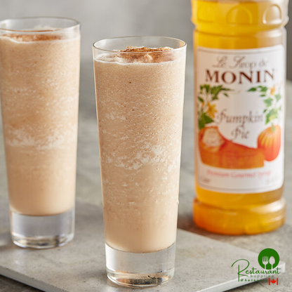 Monin Premium Pumpkin Pie Flavoring Syrup 1 Liter - 4/Case