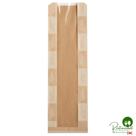 Bagcraft Packaging 300892 EcoCraft 6 1/2" x 3" x 21" Dubl-Panel® Artisan Bread Bag - 500/Case