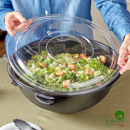 Clear PET Plastic Flat Lid for 320 oz. Round Bowls By Prime - 25/Case