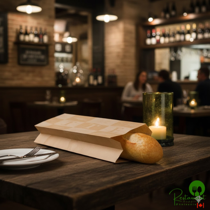 Bagcraft Packaging 300869 4 1/2" x 2 1/2" x 28" EcoCraft Printed Baguette Bag - 1,000/Case