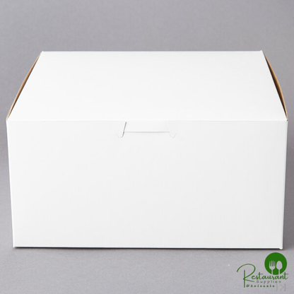 8" x 8" x 4" White Customizable Cake / Bakery Box - 250/Bundle