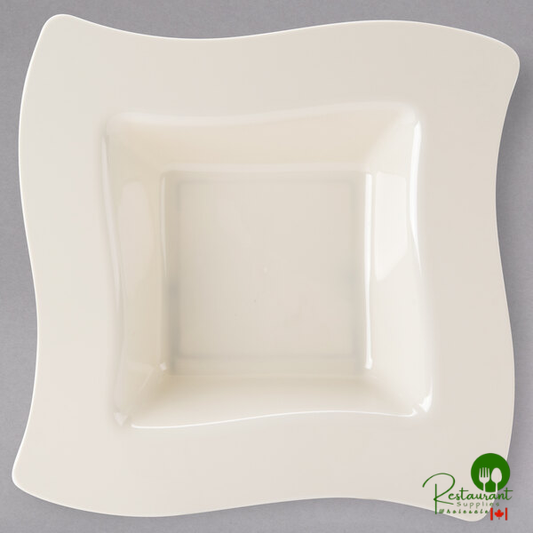 Fineline Wavetrends 112-BO Bone / Ivory Plastic Bowl 12 oz. - 120/Case