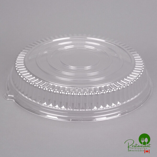 Fineline Platter Pleasers 9601-LL 16" Clear PET Plastic Round Low Dome Lid - 25/Case