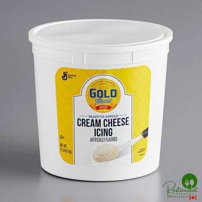 Gold Medal Ready-to-Spread Cream Cheese Icing 11 lb. - 2/Case