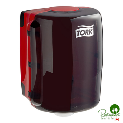 Tork Performance 653028 Red / Smoke Maxi Center Pull Wiper Dispenser W2