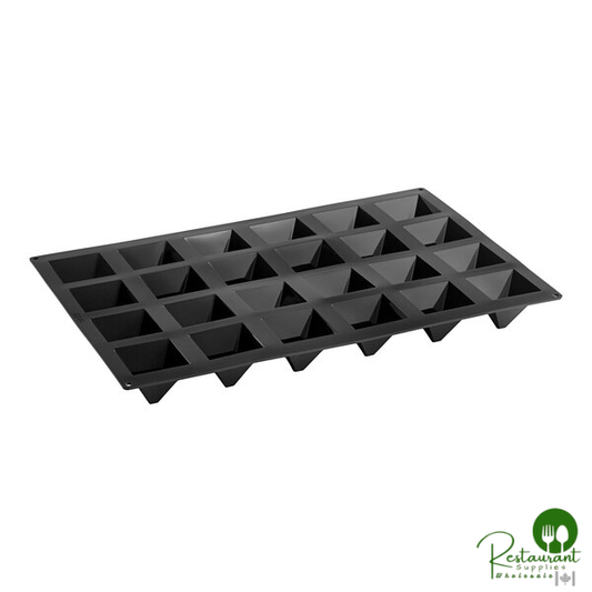 Silikomart SQ057 24 Compartment Pyramids Silicone Baking Mold - 2 13/16" x 2 13/16" x 2 5/16" Cavities