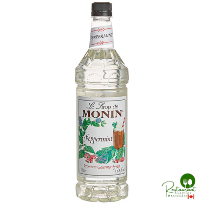 Monin Premium Peppermint Flavoring Syrup 1 Liter - 4/Case