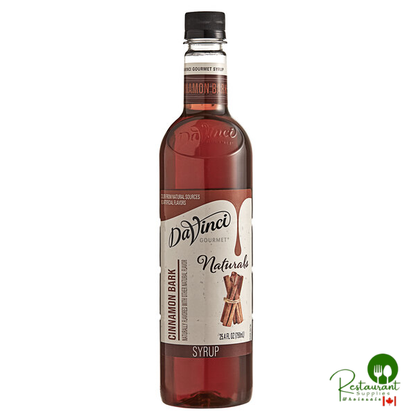 DaVinci Gourmet All-Natural Cinnamon Bark Flavoring Syrup 750 mL - 4/Case