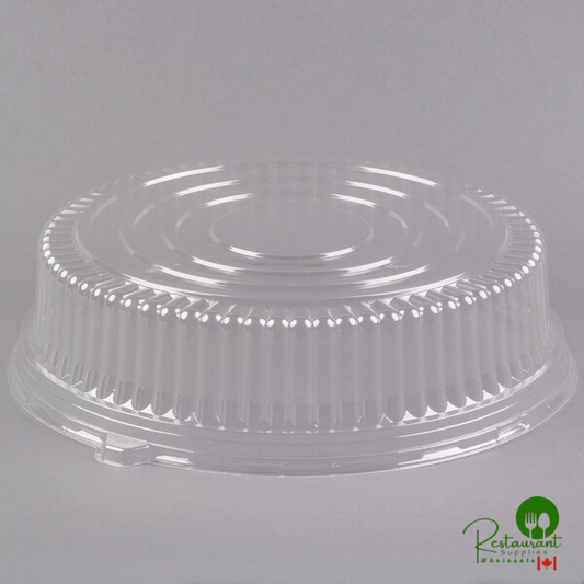 Fineline Platter Pleasers 9601-L 16" Clear PET Plastic Round High Dome Lid - 25/Case