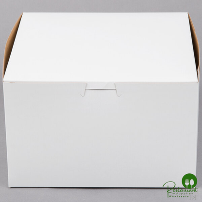 8" x 8" x 5" White Customizable Cake / Bakery Box - 100/Bundle