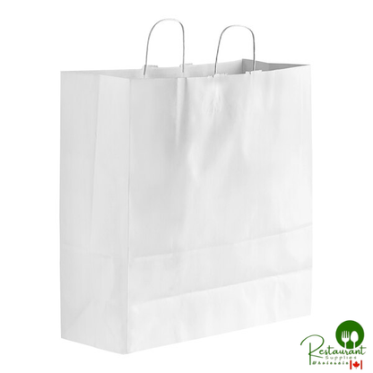 Duro Cargo 18" x 7" x 18 3/4" White Paper Shopping Bag with Handles - 200/Case