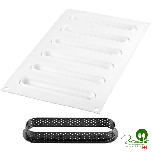 Silikomart KIT RING OBLONG 6 Compartment Oblong Silicone Baking Mold Kit