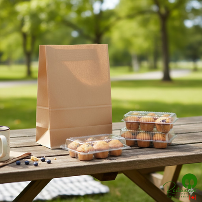 Duro 1/6 Natural Kraft Paper Barrel Sack - 500/Bundle