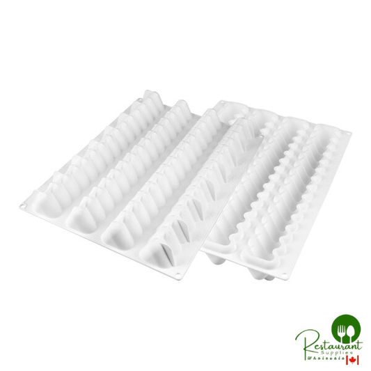 Silikomart Modular Flex 4 Compartment Silicone Baking Mold - 14 11/16" x 1 13/16" x 1 1/2" Cavities MODULAR FLEX TRILOGY