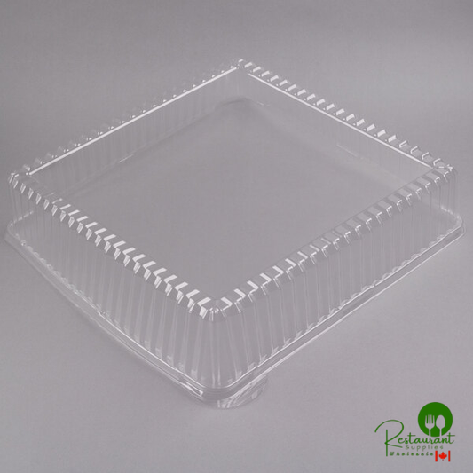 Fineline DDSQ1616.L Platter Pleasers 16" x 16" Clear Plastic Square Dome Lid - 40/Case