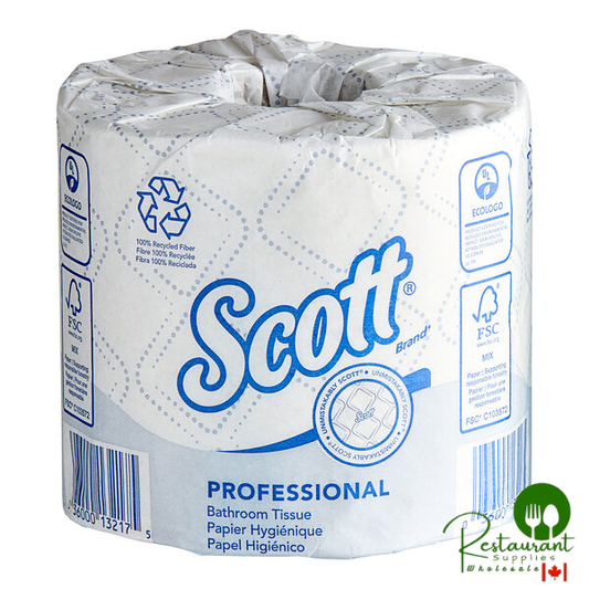 Scott® Professional 4" x 4" Individually-Wrapped 2-Ply 473 Sheet Toilet Paper Roll - 80/Case