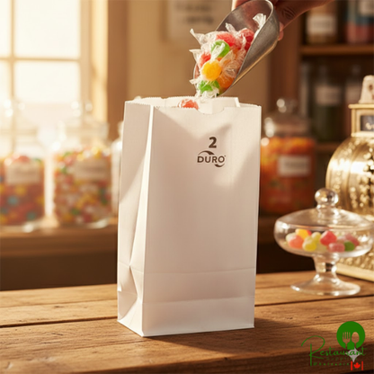 Duro 2 lb. White Paper Bag - 500/Bundle