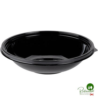 Sabert 93032A100 FreshPack 32 oz. Black Round Shallow Bowl - 100/Case