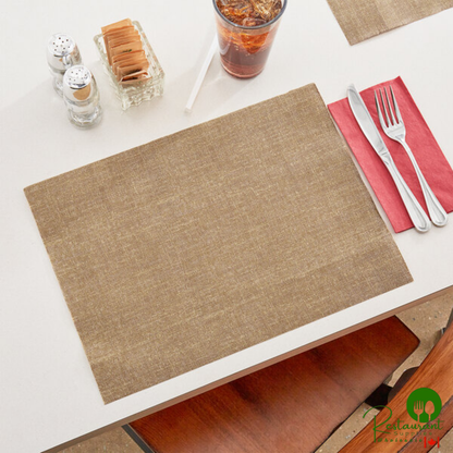 Hoffmaster FashnPoint® FP1407 11" x 15 1/2" Burlap Print Placemat - 750/Case