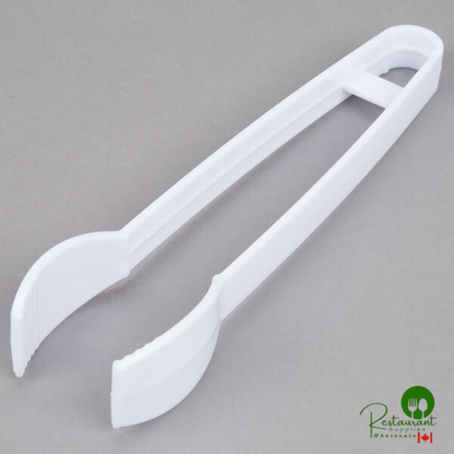 Fineline 3307-BK 7" Black Plastic Tongs - 48/Case