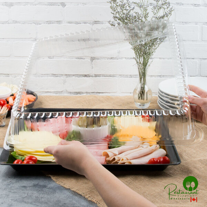 Fineline DDSQ1818.L Platter Pleasers 18" x 18" Clear Plastic Square Dome Lid - 40/Case